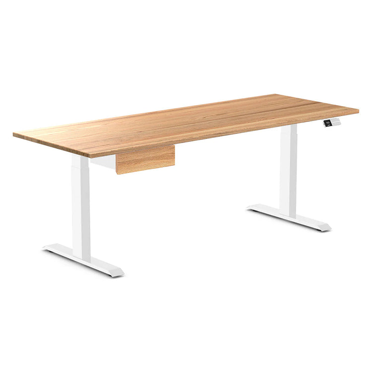 Desky Dual Hardwood Standing Desk With Drawer-Desky® Australia