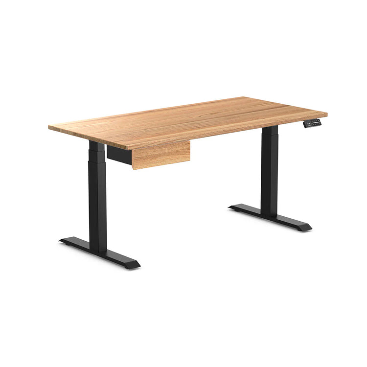 Desky Dual Hardwood Standing Desk With Drawer-Desky® Australia