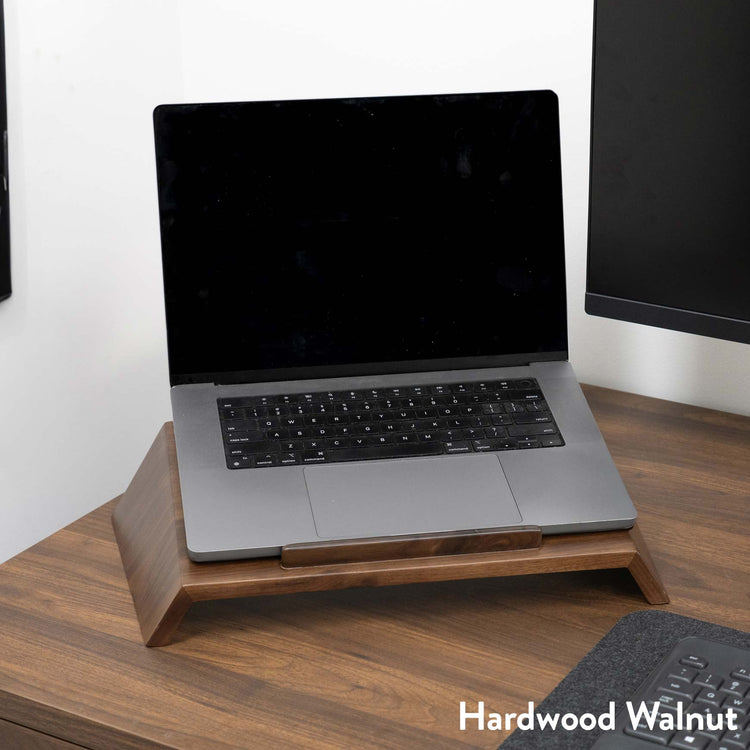 Desky Wooden Laptop Riser-Accessories-Desky® Australia-Rubberwood Dark Walnut-Desky® Australia