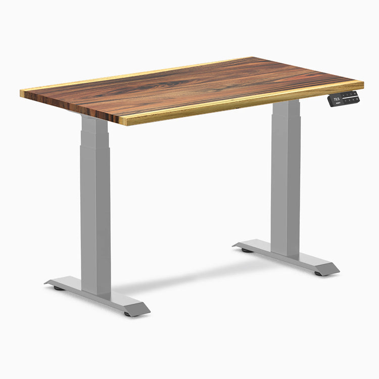 Desky Dual Mini Hardwood Sit Stand Desk-Dual Desks-Desky-Saman-1000x600mm-Grey-Desky® Australia