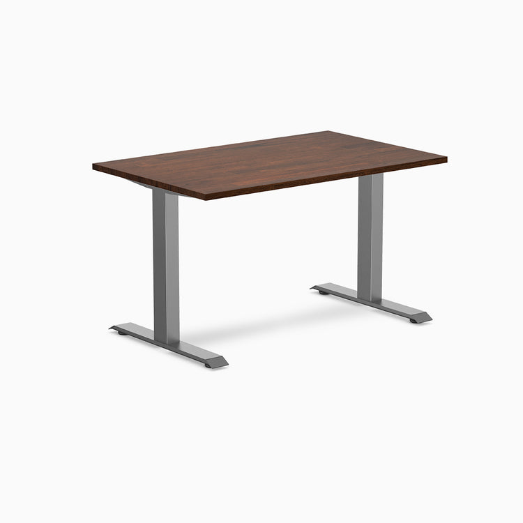 Desky 1200mm rubberwood red walnut fixed desk in space grey