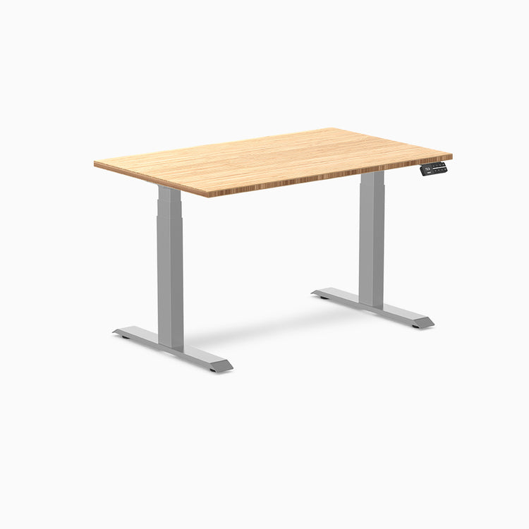 Electric dual bamboo sit stand desk Bamboo - Desky