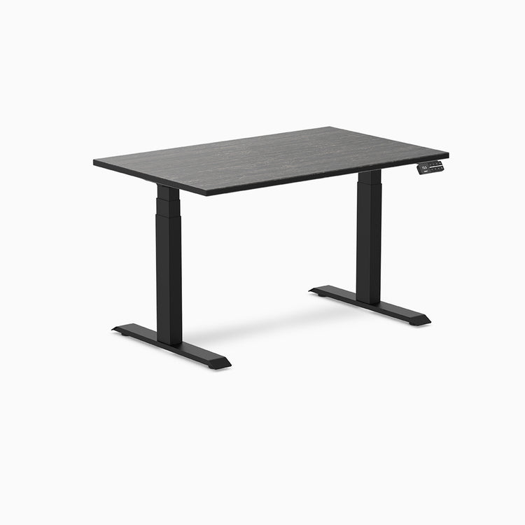 Electric dual bamboo sit stand desk dARK Bamboo - Desky