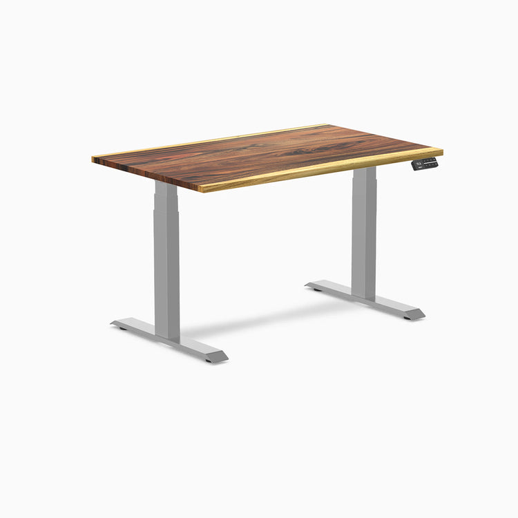 Desky Dual Hardwood Sit Stand Desk-Dual Desks-Desky-Saman-1200x750mm-Grey-Desky® Australia