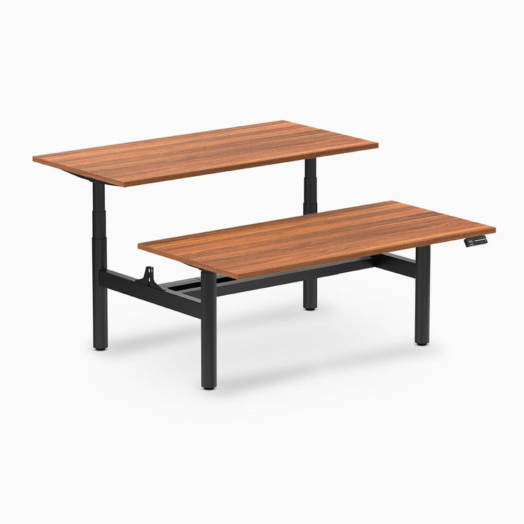 Desky electric Back to Back Round Leg Melamine prime oak desktop