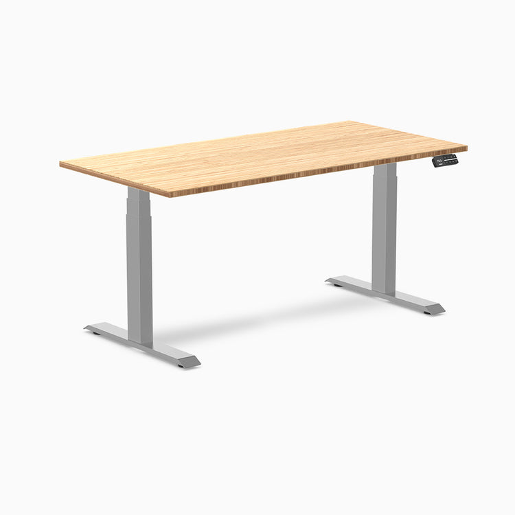 Electric dual bamboo sit stand desk Bamboo - Desky