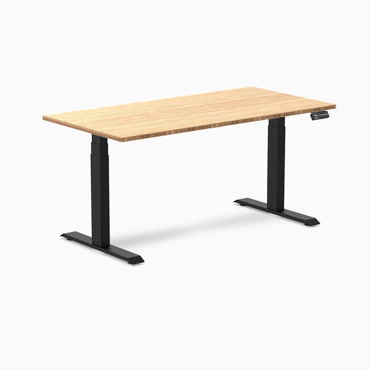 Electric dual bamboo sit stand desk Bamboo - Desky