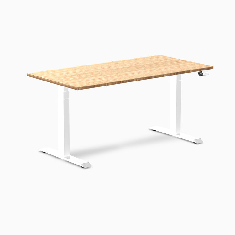Electric dual bamboo sit stand desk Bamboo - Desky