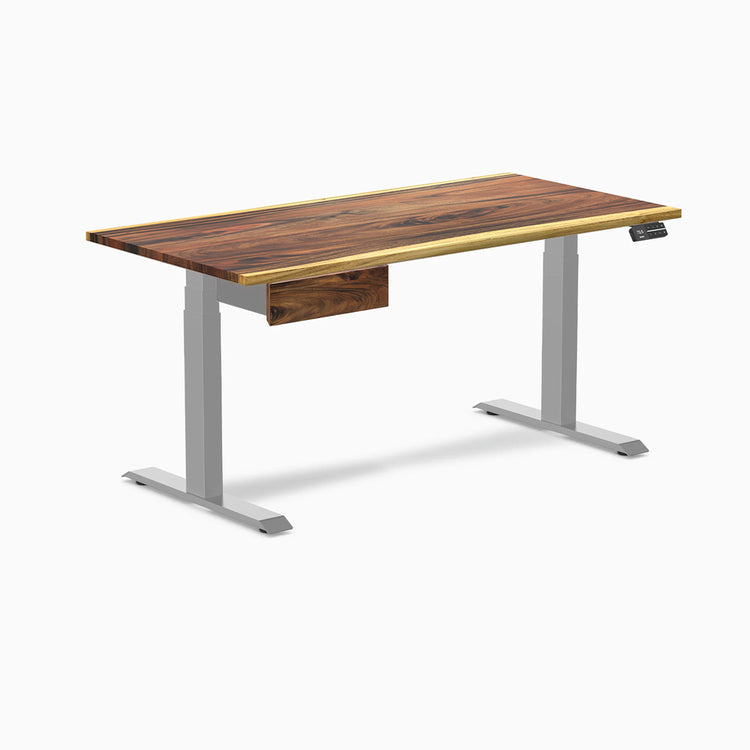 Desky Dual Hardwood Standing Desk With Drawer-Desky® Australia