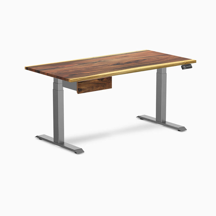 Desky Dual Hardwood Standing Desk With Drawer-Desky® Australia