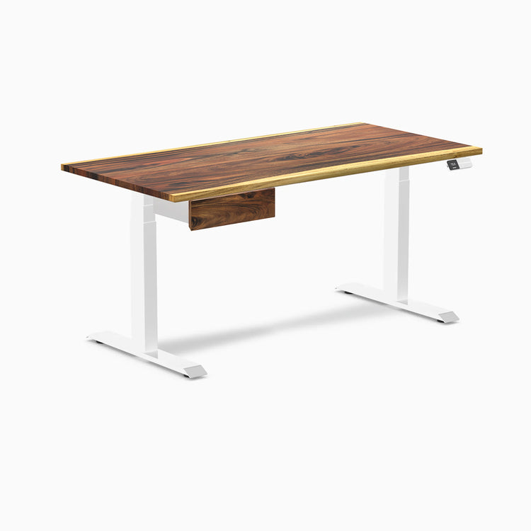 Desky Dual Hardwood Standing Desk With Drawer-Desky® Australia