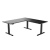 Desky Eco L-Shape Melamine Sit Stand Desk Black -Desky®