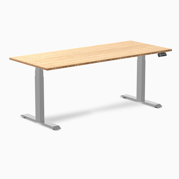 Electric dual bamboo sit stand desk Bamboo - Desky