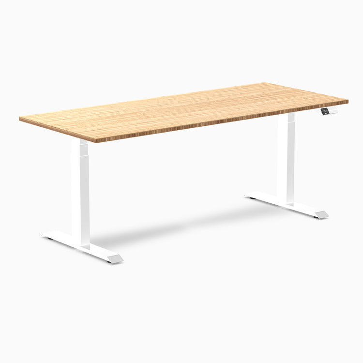 Electric dual bamboo sit stand desk Bamboo - Desky