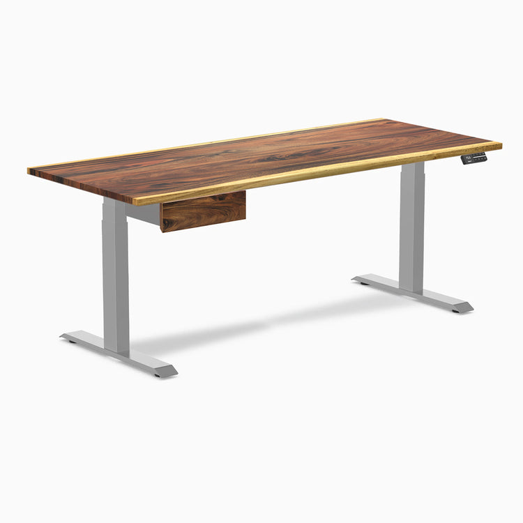 Desky Dual Hardwood Standing Desk With Drawer-Desky® Australia