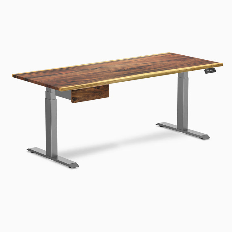 Desky Dual Hardwood Standing Desk With Drawer-Desky® Australia