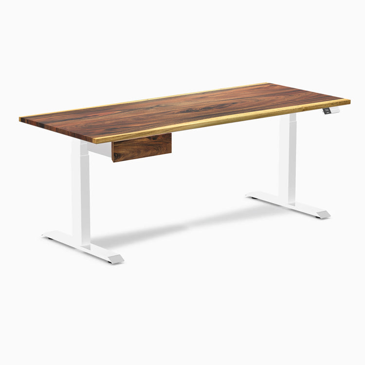 Desky Dual Hardwood Standing Desk With Drawer-Desky® Australia