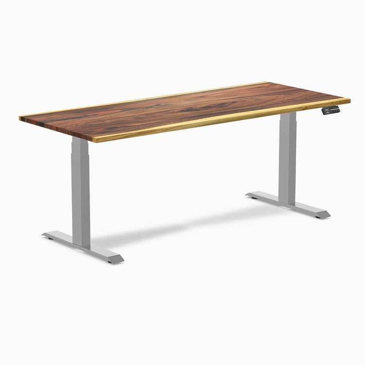 Desky Dual Hardwood Sit Stand Desk-Dual Desks-Desky-Saman-1800x750mm-Grey-Desky® Australia
