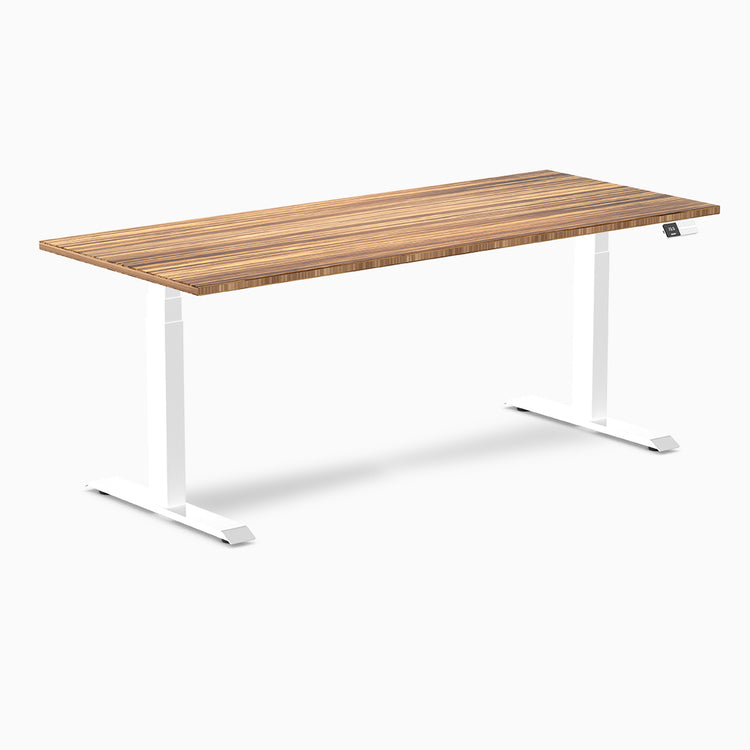 Electric dual bamboo sit stand desk Tiger Bamboo - Desky