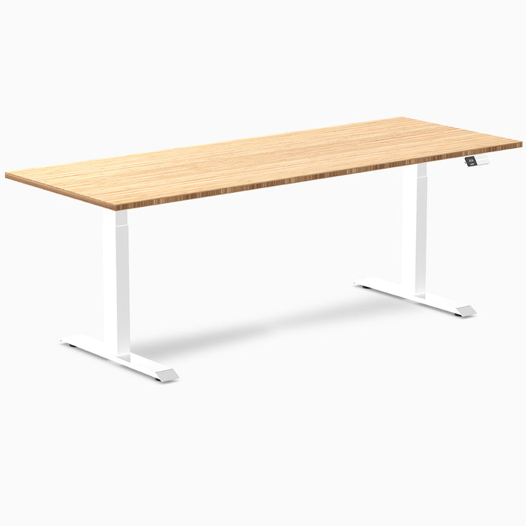 Electric dual bamboo sit stand desk Bamboo - Desky