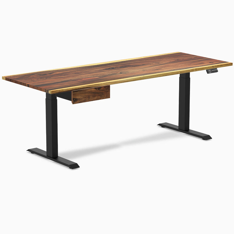 Desky Dual Hardwood Standing Desk With Drawer-Desky® Australia