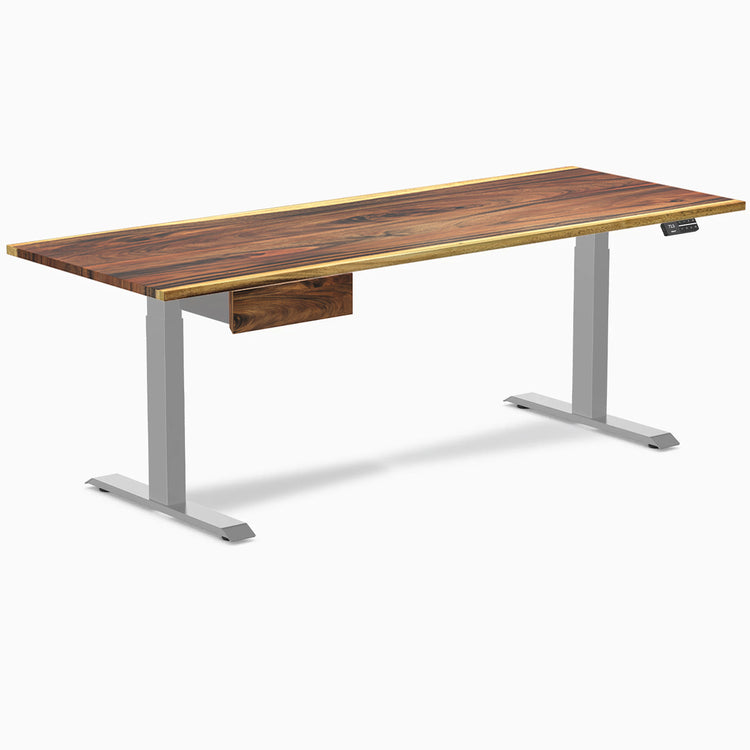 Desky Dual Hardwood Standing Desk With Drawer-Desky® Australia