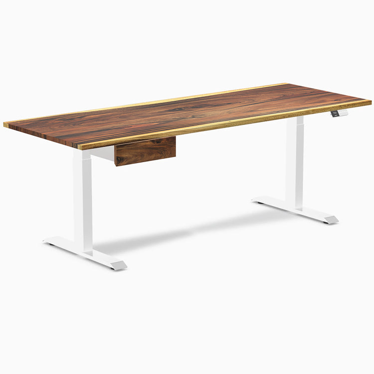 Desky Dual Hardwood Standing Desk With Drawer-Desky® Australia