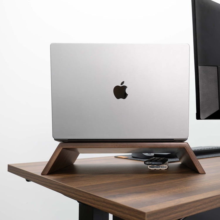 Desky Wooden Laptop Riser-Accessories-Desky® Australia-Rubberwood Dark Walnut-Desky® Australia
