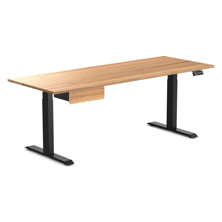 Desky Dual Hardwood Standing Desk With Drawer-Desky® Australia