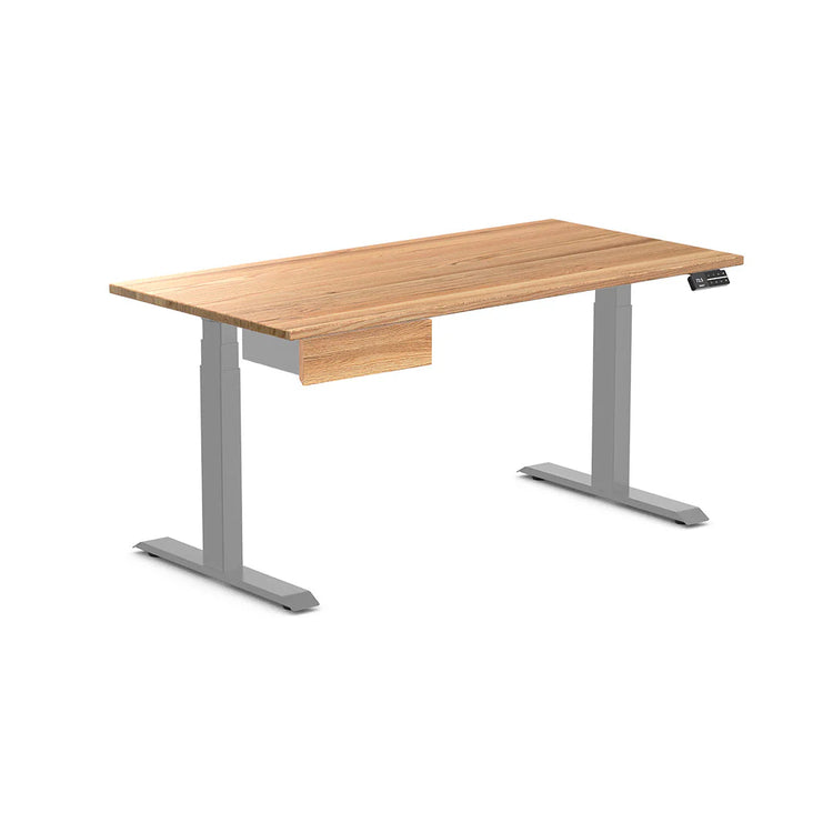 Desky Dual Hardwood Standing Desk With Drawer-Desky® Australia