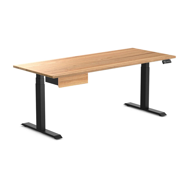 Desky Dual Hardwood Standing Desk With Drawer-Desky® Australia