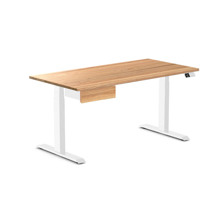 Desky Dual Hardwood Standing Desk With Drawer-Desky® Australia