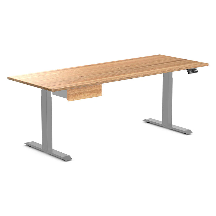 Desky Dual Hardwood Standing Desk With Drawer-Desky® Australia