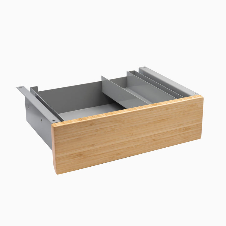 Desky Minimal Under Desk Drawer - Bamboo Grey Frame