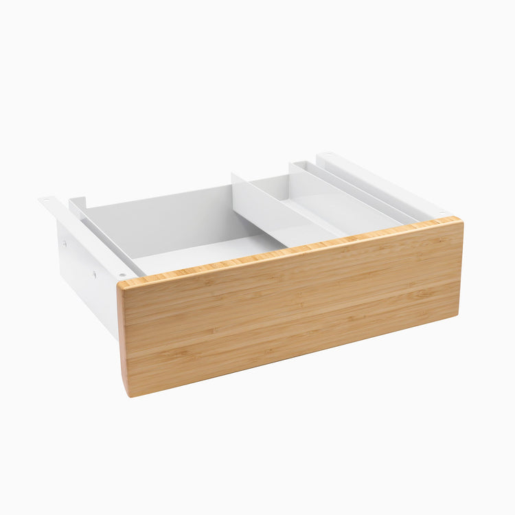 Desky Minimal Under Desk Drawer - Bamboo White Frame