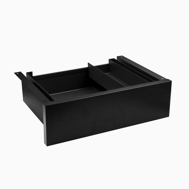 Desky Minimal Under Desk Drawer - Black Melamine Black Frame