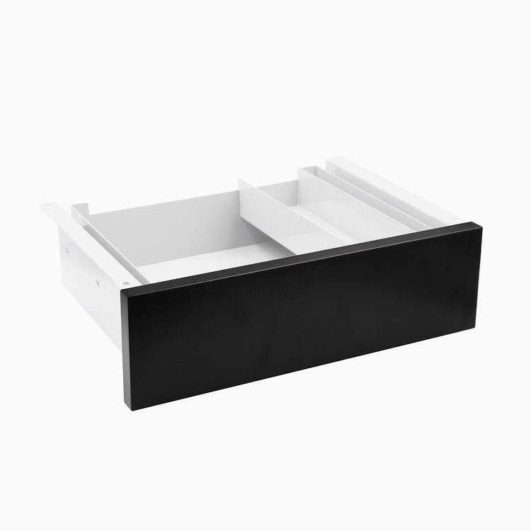 Almost Perfect Desky Minimal Under Desk Drawer - Black Melamine White Frame