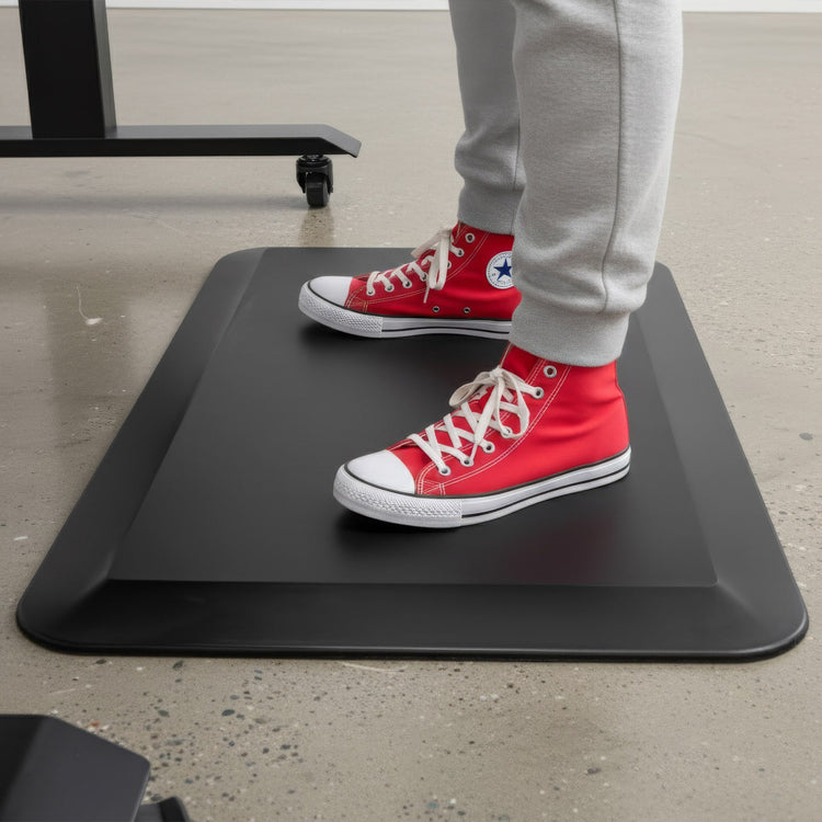 Black Desky anti fatigue mat for standing desk