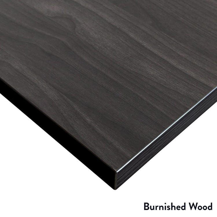 Almost Perfect Desky Dual Scalloped Melamine Sit Stand Desk-White Desky®