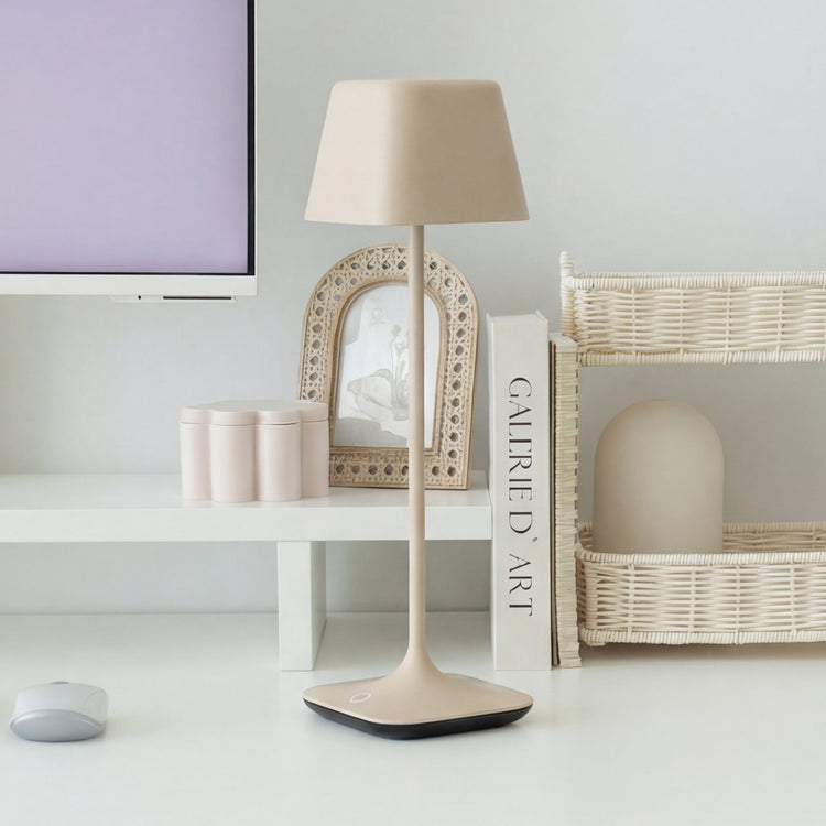 Cube cordless lamp rechargeable lamp in sand