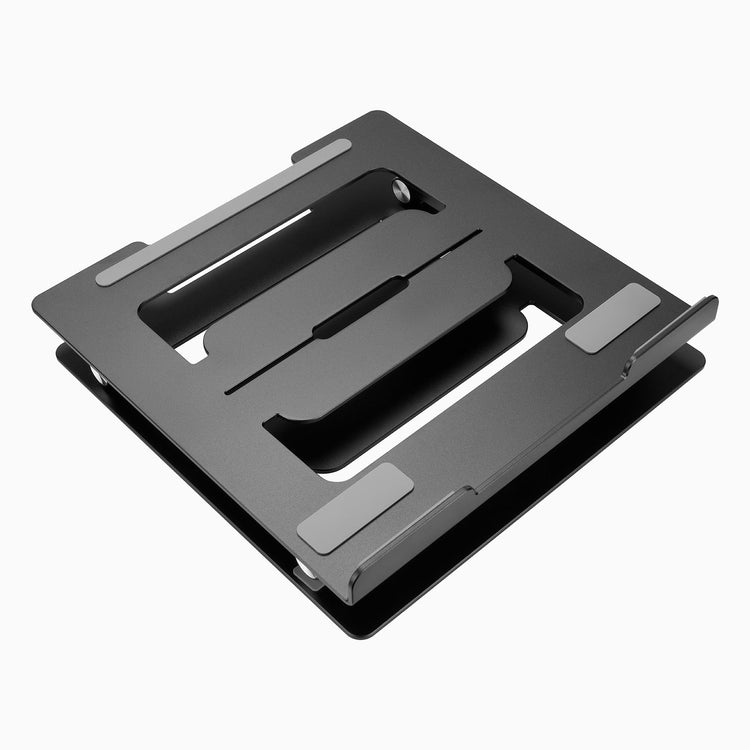 Foldable adjustable laptop riser in black