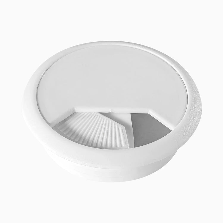 Desk Cable Grommet Hole in white - Desky