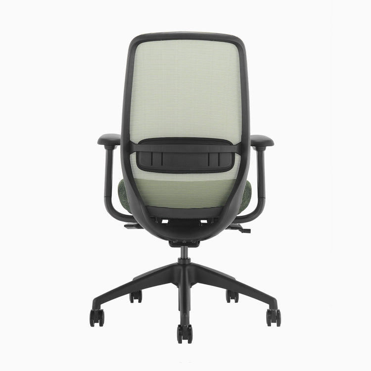 Green coilflex ergonomic chair with no headrest - Desky