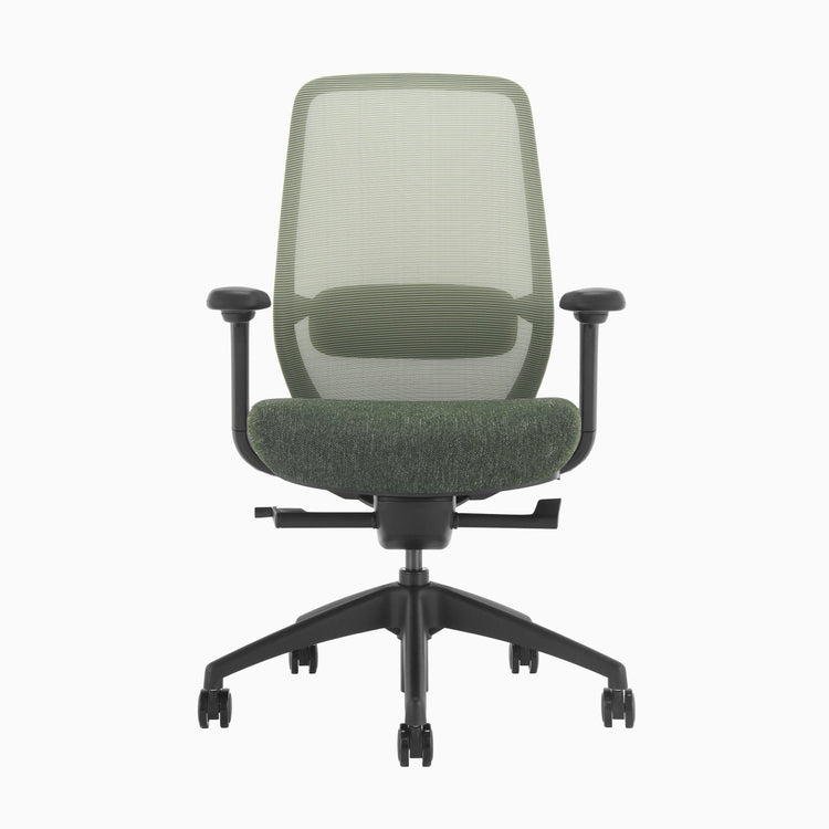 Green ergonomic coilflex chair