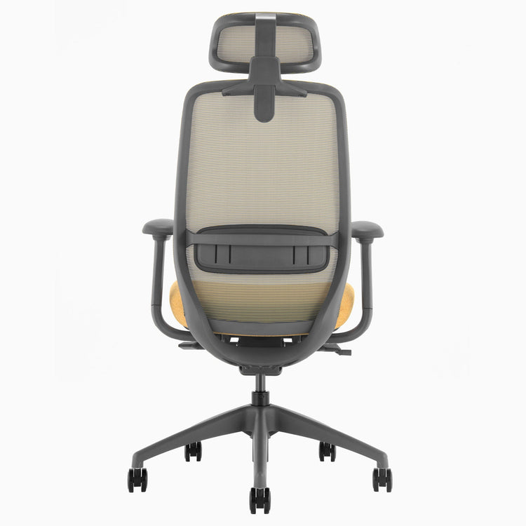 Desky coilflex ergonomic chair with lumbar support in yellow