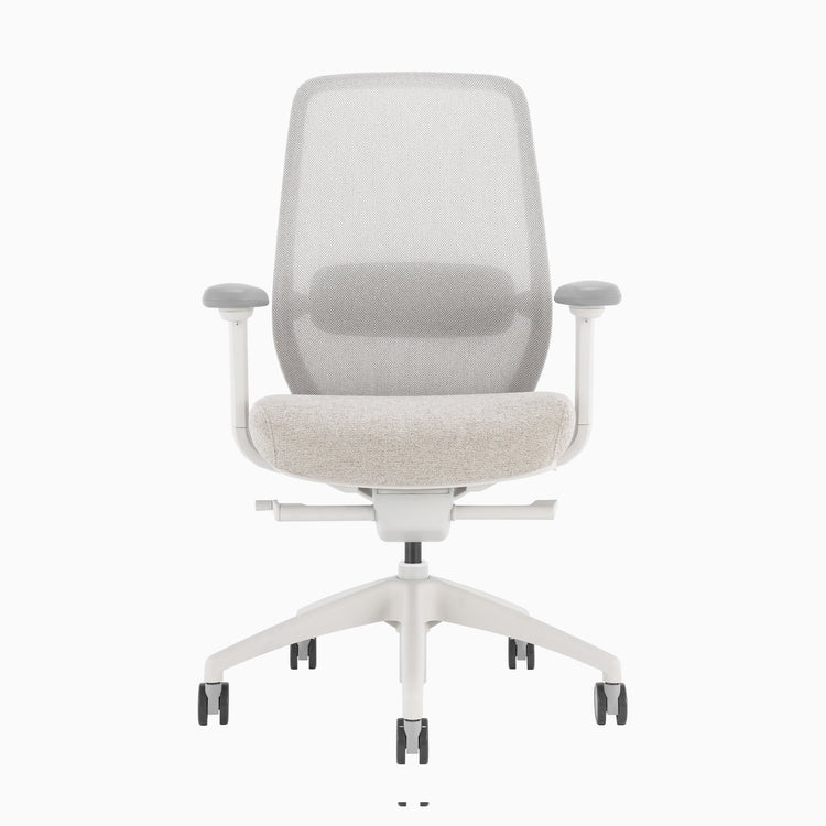 White minimalist coilflex chair desky