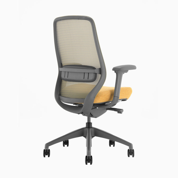 Coilflex wave technology foam ergonomic chair in yellow