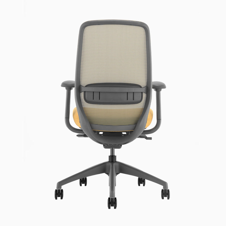 Coilflex cushion system ergonomic chair in yellow - Desky