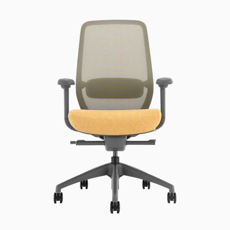 Coilflex cushion system ergonomic chair in yellow