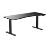 Almost Perfect Desky Dual Ergo Edge Sit Stand Desk-Dark Bamboo Desky®